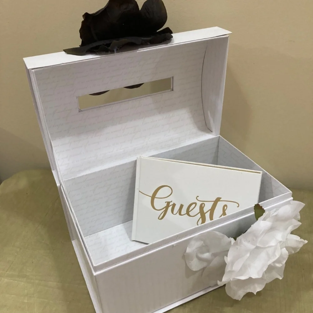 White & Black Card Box/Money Holder, 12.5